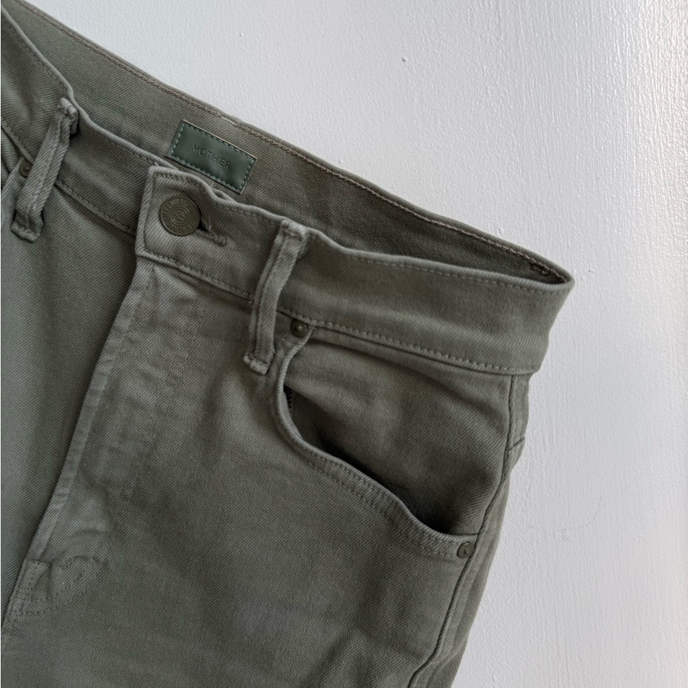 MOTHER Women's Straight Leg Jeans in Olive Green